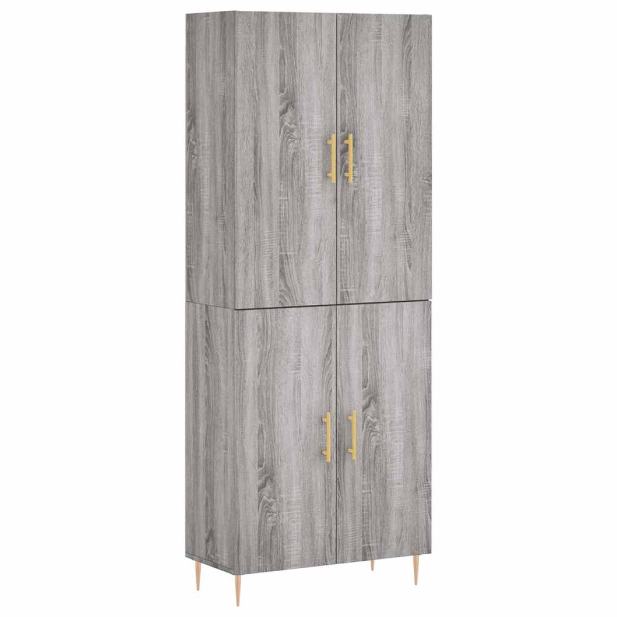 vidaXL Ντουλάπι Γκρι Sonoma 69,5 x 34 x 180 εκ. Επεξεργασμένο Ξύλο