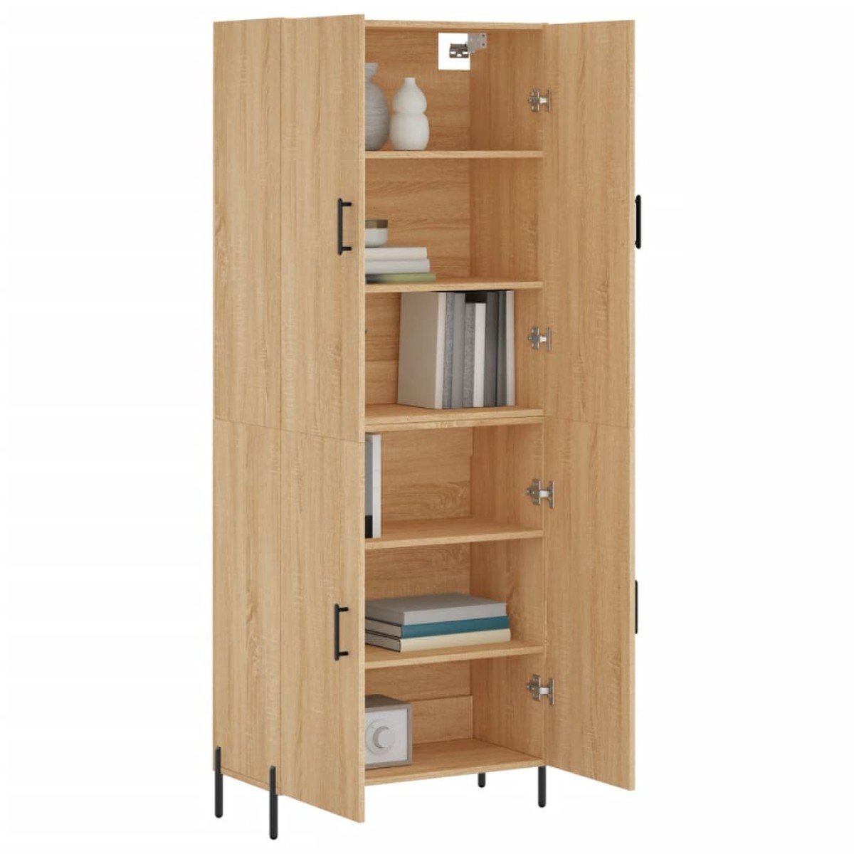 vidaXL Ντουλάπι Sonoma δρυς 69,5 x 34 x 180 εκ. από Επεξεργασμένο Ξύλο