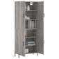 vidaXL Ντουλάπι Γκρι Sonoma 69,5 x 34 x 180 εκ. Επεξεργασμένο Ξύλο