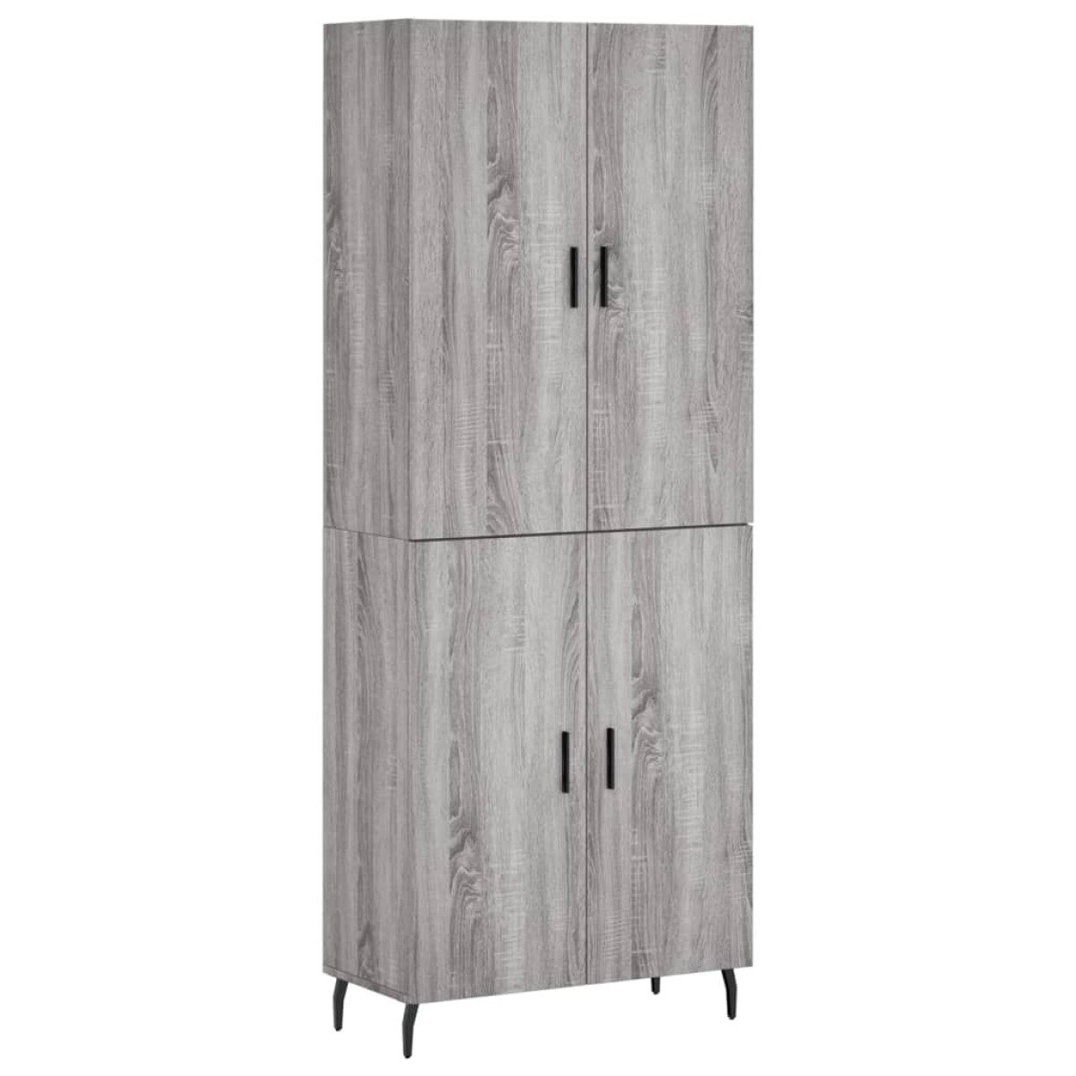 vidaXL Ντουλάπι Γκρι Sonoma 69,5 x 34 x 180 εκ. Επεξεργασμένο Ξύλο