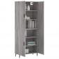 vidaXL Ντουλάπι Γκρι Sonoma 69,5 x 34 x 180 εκ. Επεξεργασμένο Ξύλο
