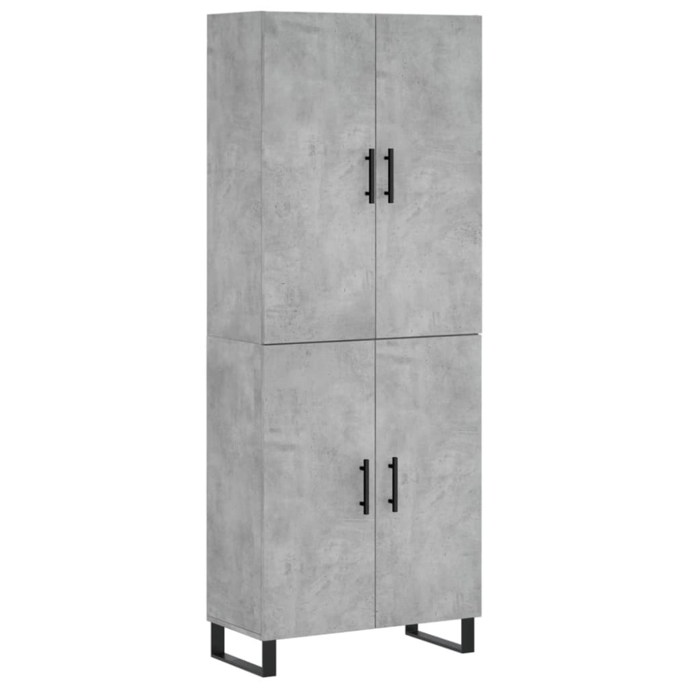 vidaXL Ντουλάπι Γκρι Σκυροδέματος 69,5x34x180 εκ. Επεξεργασμένο Ξύλο