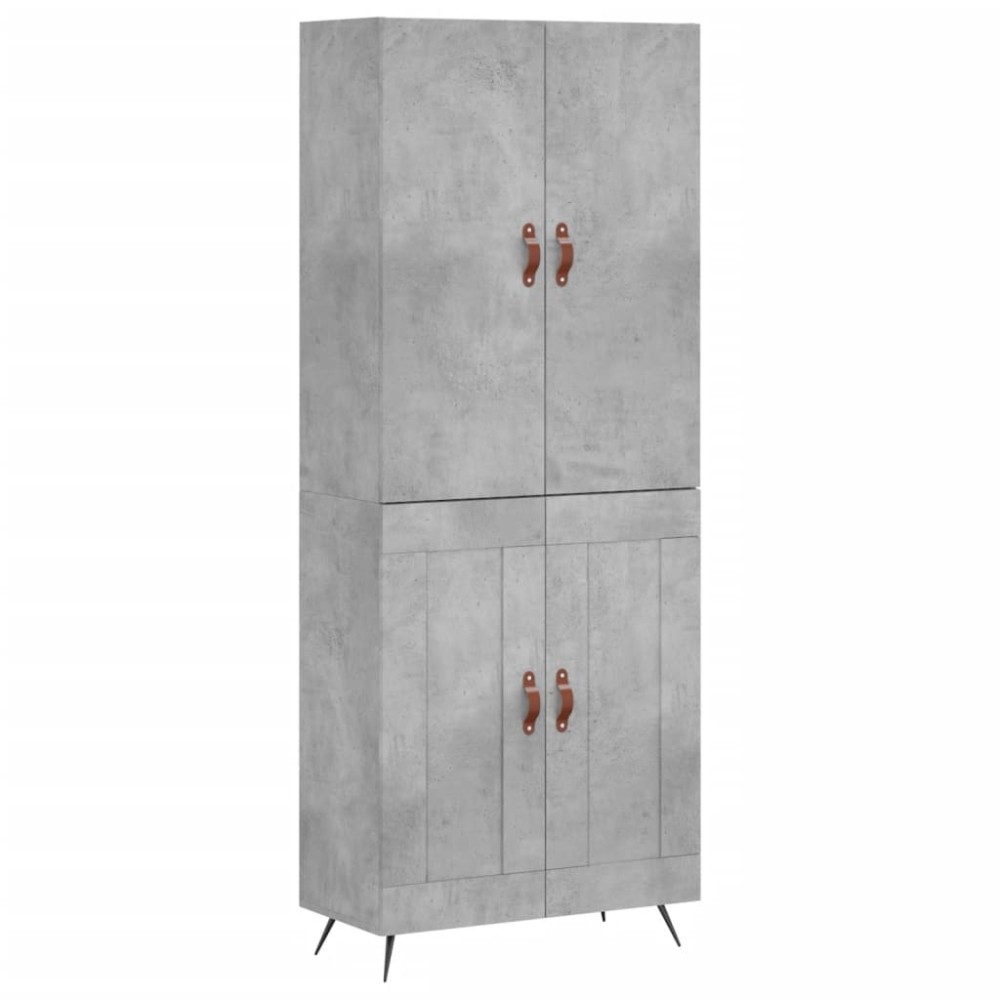 vidaXL Ντουλάπι Γκρι Σκυροδέματος 69,5x34x180 εκ. Επεξεργασμένο Ξύλο