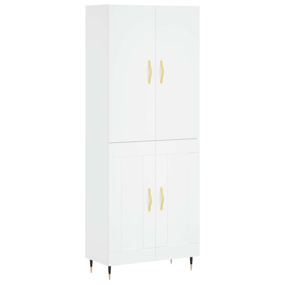 vidaXL Ντουλάπι Λευκό 69,5x34x180 εκ. από Επεξεργασμένο Ξύλο