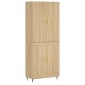 vidaXL Ντουλάπι Sonoma δρυς 69,5 x 34 x 180 εκ. από Επεξεργασμένο Ξύλο