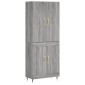 vidaXL Ντουλάπι Γκρι Sonoma 69,5 x 34 x 180 εκ. Επεξεργασμένο Ξύλο
