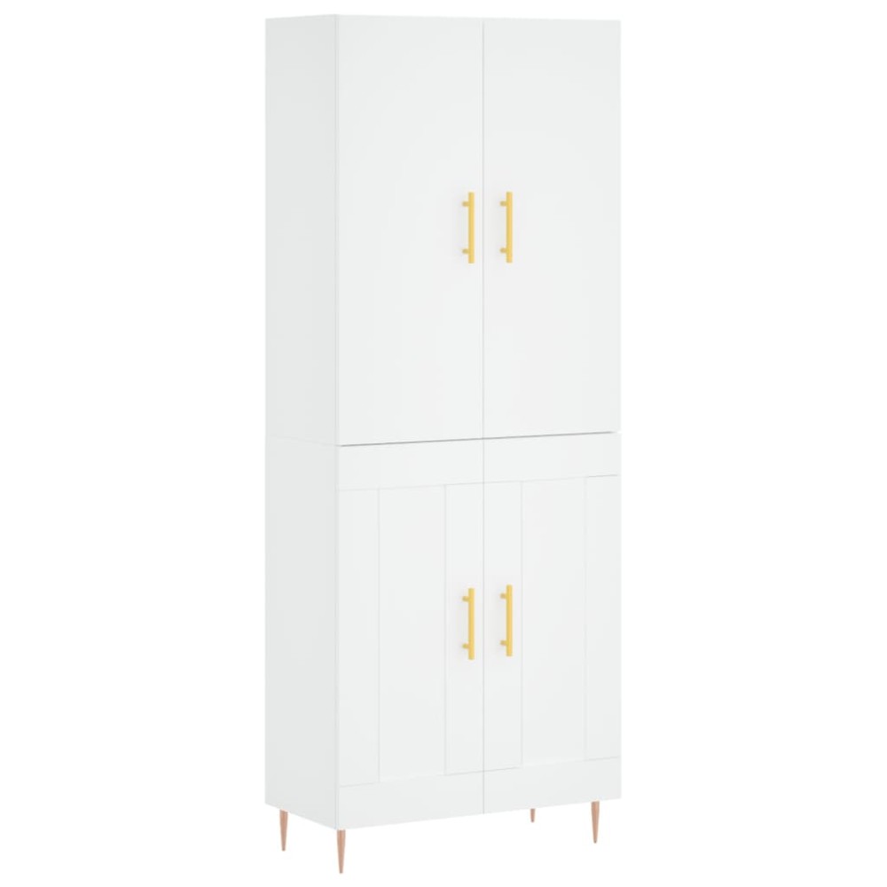 vidaXL Ντουλάπι Λευκό 69,5x34x180 εκ. από Επεξεργασμένο Ξύλο