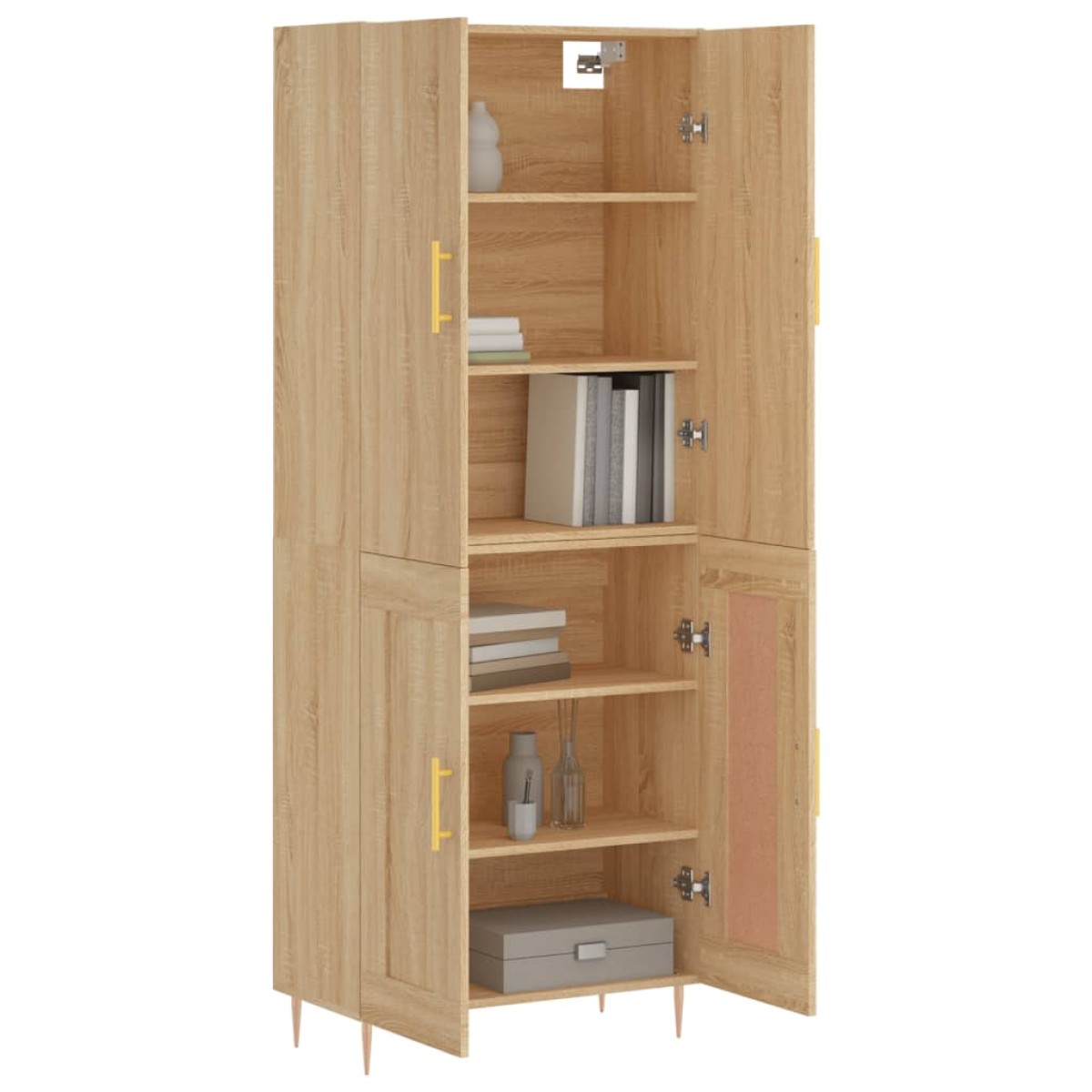 vidaXL Ντουλάπι Sonoma δρυς 69,5 x 34 x 180 εκ. από Επεξεργασμένο Ξύλο