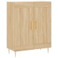 vidaXL Ντουλάπι Sonoma δρυς 69,5 x 34 x 180 εκ. από Επεξεργασμένο Ξύλο