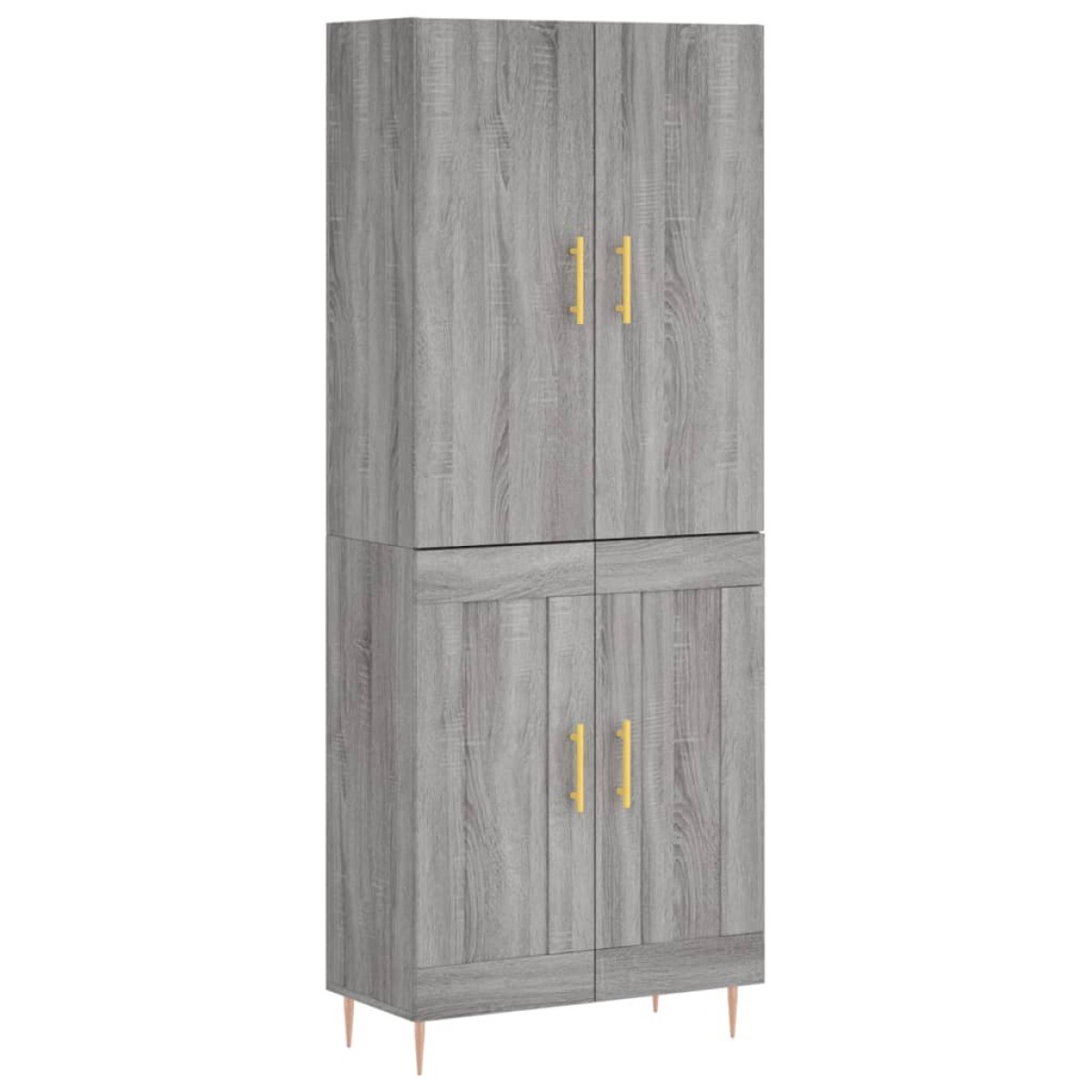 vidaXL Ντουλάπι Γκρι Sonoma 69,5 x 34 x 180 εκ. Επεξεργασμένο Ξύλο