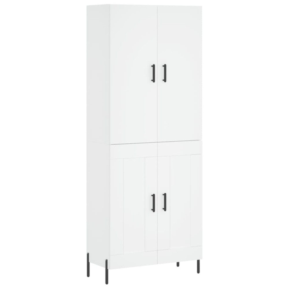 vidaXL Ντουλάπι Λευκό 69,5x34x180 εκ. από Επεξεργασμένο Ξύλο