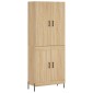 vidaXL Ντουλάπι Sonoma δρυς 69,5 x 34 x 180 εκ. από Επεξεργασμένο Ξύλο