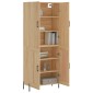 vidaXL Ντουλάπι Sonoma δρυς 69,5 x 34 x 180 εκ. από Επεξεργασμένο Ξύλο