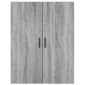 vidaXL Ντουλάπι Γκρι Sonoma 69,5 x 34 x 180 εκ. Επεξεργασμένο Ξύλο