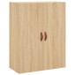 vidaXL Ντουλάπι Sonoma δρυς 69,5 x 34 x 180 εκ. από Επεξεργασμένο Ξύλο