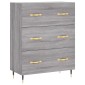vidaXL Ντουλάπι Γκρι Sonoma 69,5 x 34 x 180 εκ. Επεξεργασμένο Ξύλο