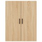 vidaXL Ντουλάπι Sonoma δρυς 69,5 x 34 x 180 εκ. από Επεξεργασμένο Ξύλο