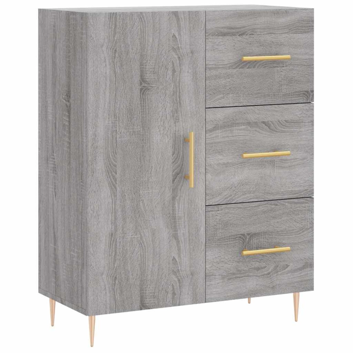 vidaXL Ντουλάπι Γκρι Sonoma 69,5 x 34 x 180 εκ. Επεξεργασμένο Ξύλο