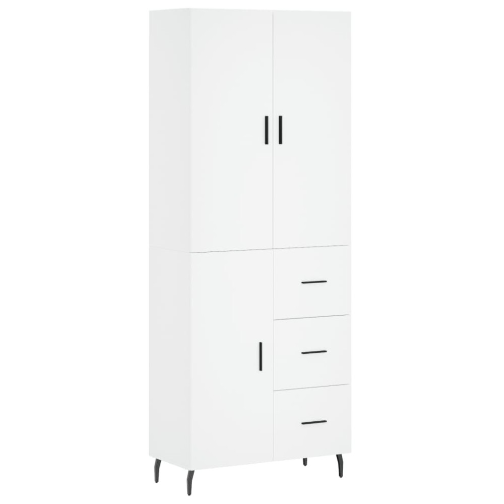 vidaXL Ντουλάπι Λευκό 69,5x34x180 εκ. από Επεξεργασμένο Ξύλο