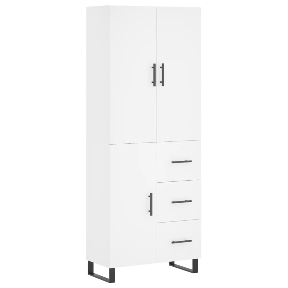 vidaXL Ντουλάπι Λευκό 69,5x34x180 εκ. από Επεξεργασμένο Ξύλο