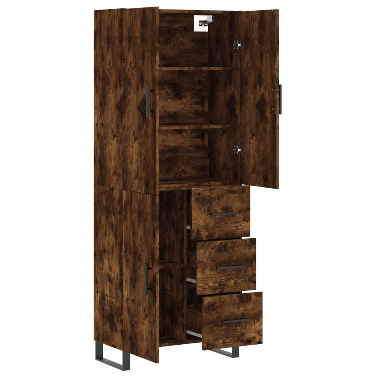 vidaXL Ντουλάπι Καπνιστή Δρυς 69,5x34x180 εκ. από Επεξεργασμένο Ξύλο