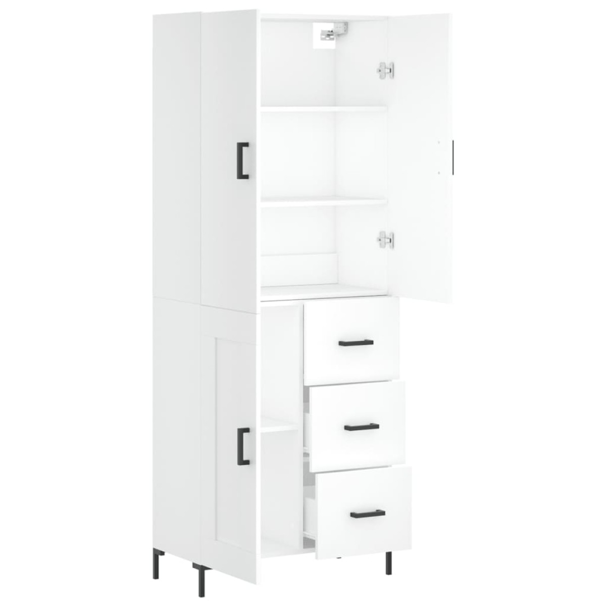 vidaXL Ντουλάπι Λευκό 69,5x34x180 εκ. από Επεξεργασμένο Ξύλο