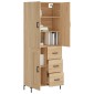 vidaXL Ντουλάπι Sonoma δρυς 69,5 x 34 x 180 εκ. από Επεξεργασμένο Ξύλο