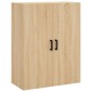 vidaXL Ντουλάπι Sonoma δρυς 69,5 x 34 x 180 εκ. από Επεξεργασμένο Ξύλο