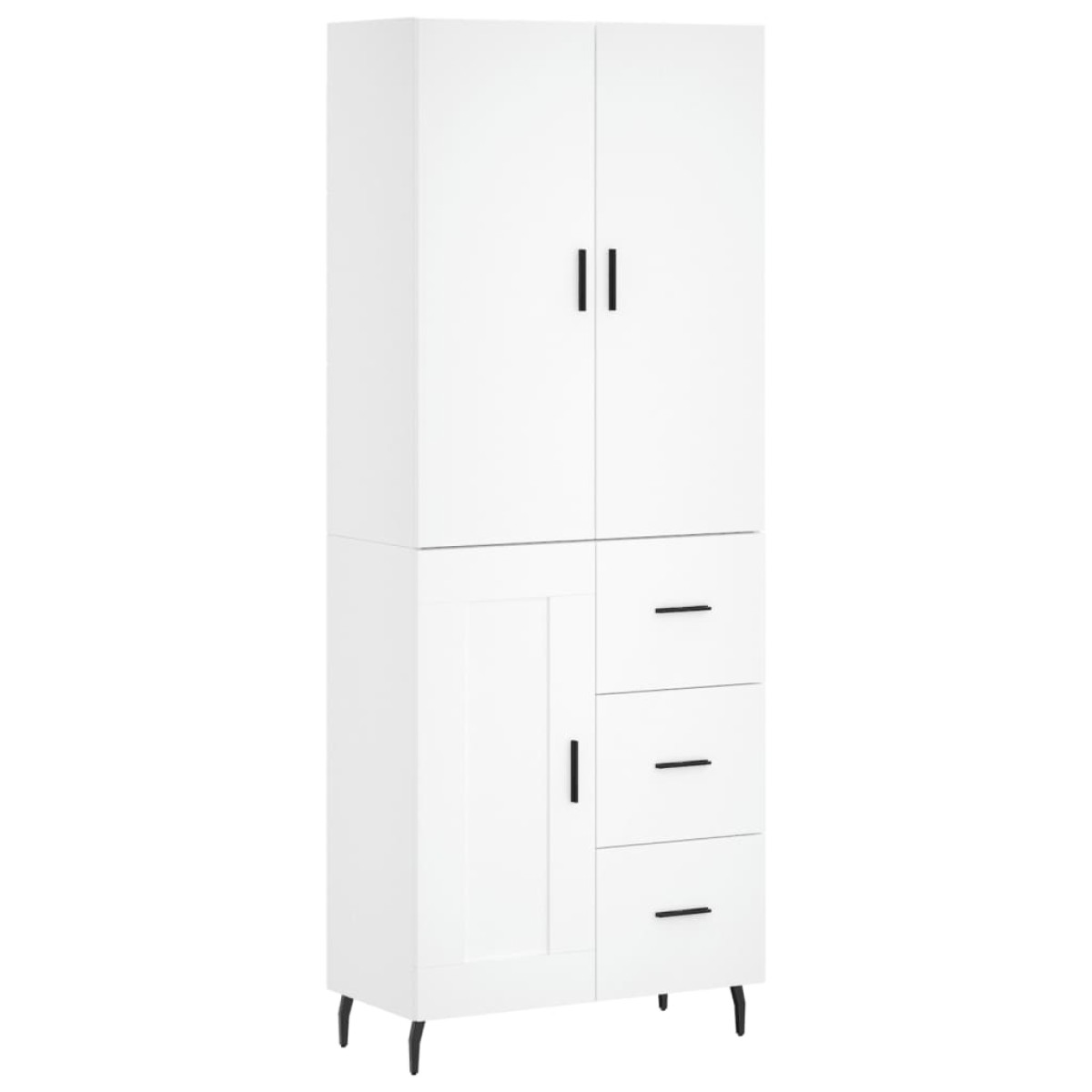vidaXL Ντουλάπι Λευκό 69,5x34x180 εκ. από Επεξεργασμένο Ξύλο