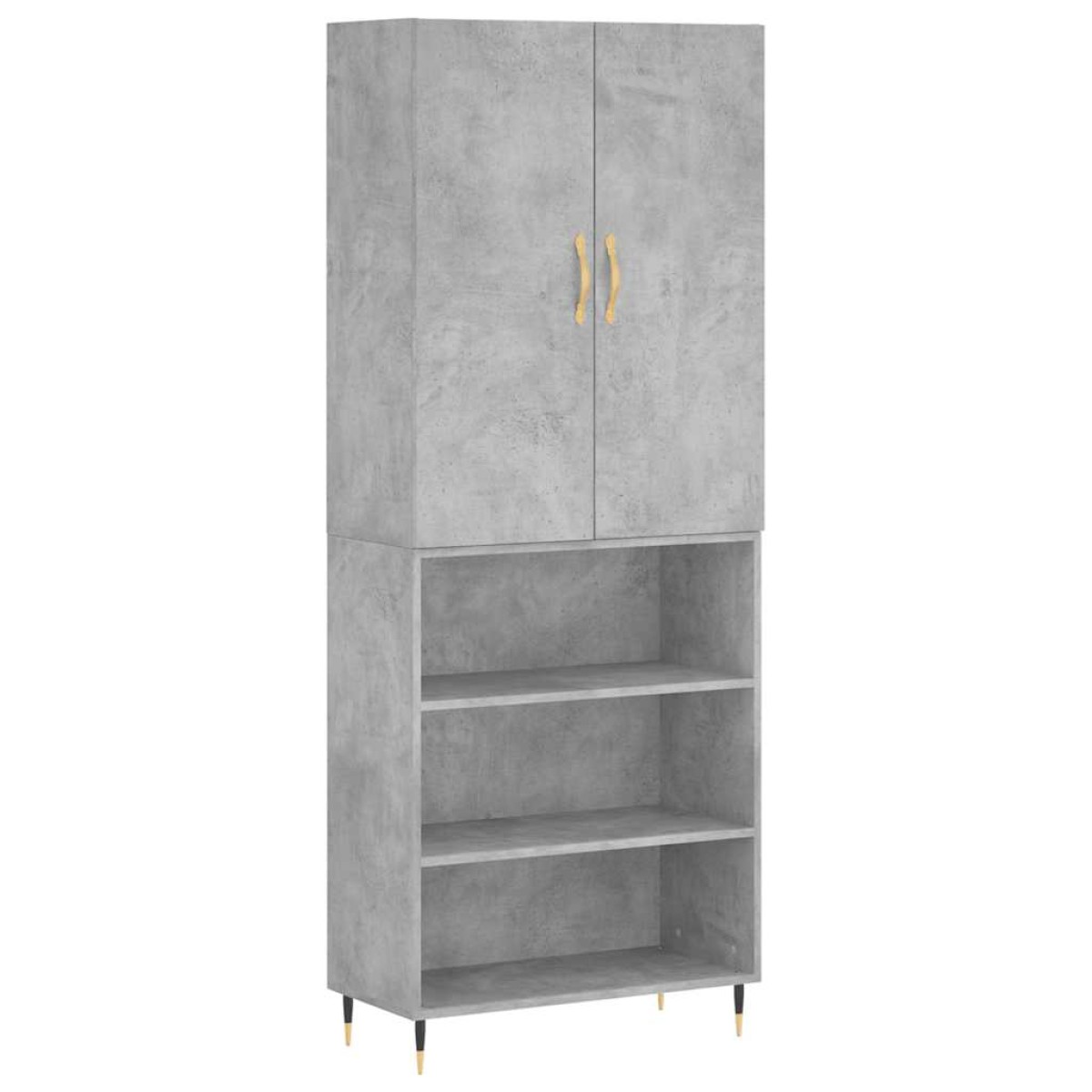 vidaXL Ντουλάπι Γκρι Σκυροδέματος 69,5x34x180 εκ. Επεξεργασμένο Ξύλο