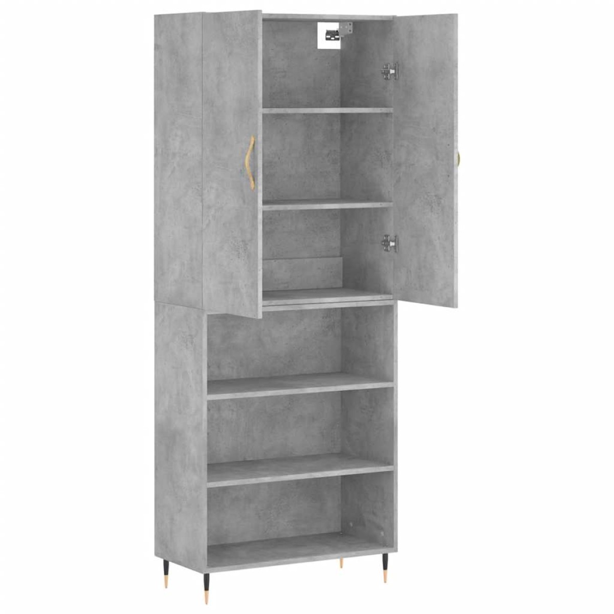 vidaXL Ντουλάπι Γκρι Σκυροδέματος 69,5x34x180 εκ. Επεξεργασμένο Ξύλο