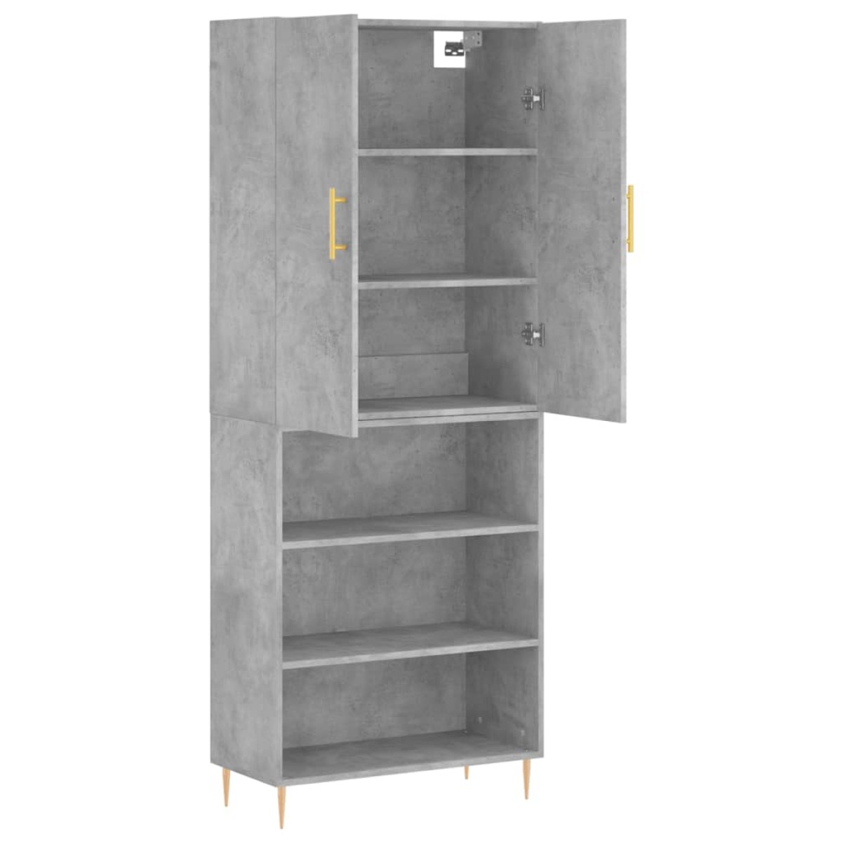 vidaXL Ντουλάπι Γκρι Σκυροδέματος 69,5x34x180 εκ. Επεξεργασμένο Ξύλο