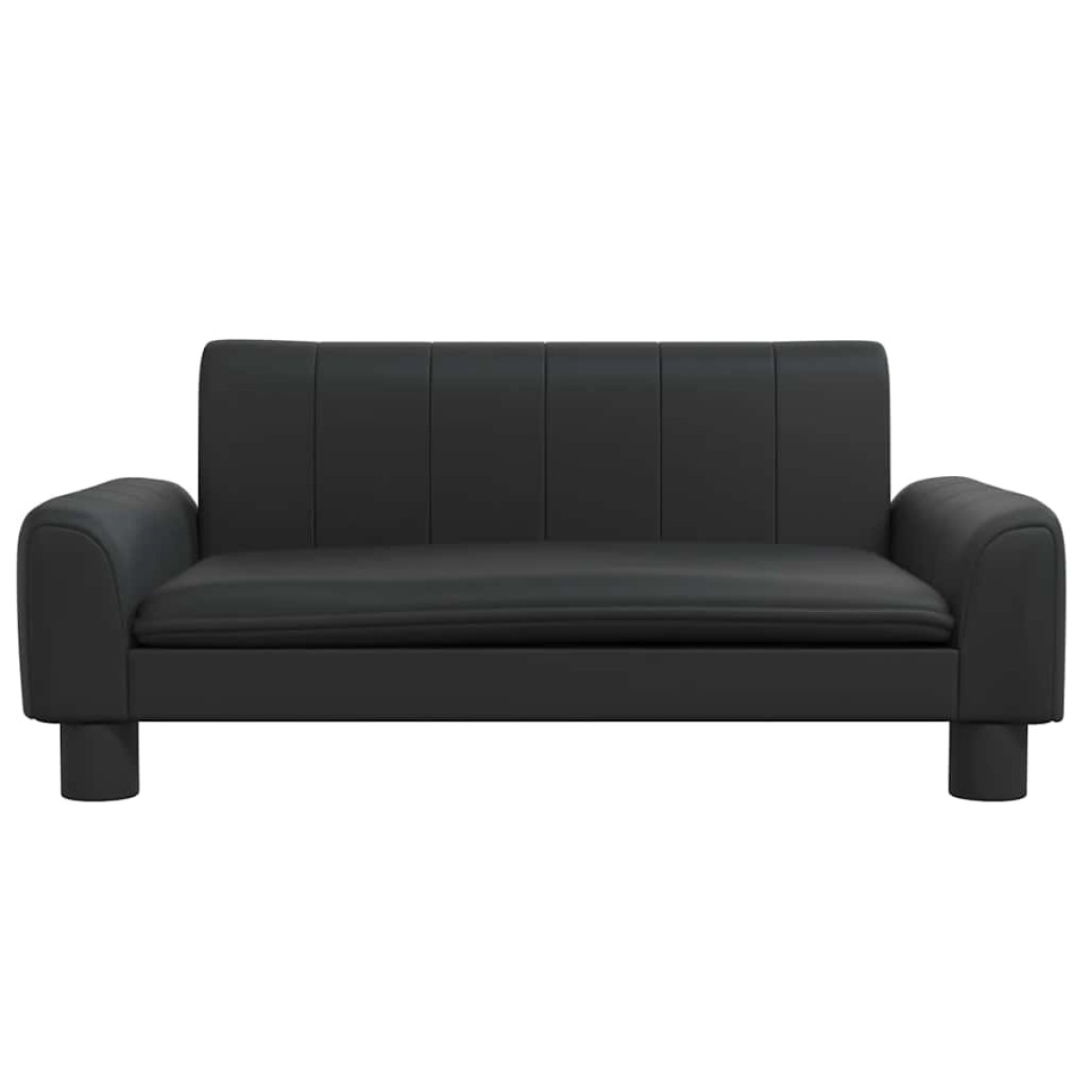 vidaXL Καναπές Παιδικός Μαύρος 70 x 45 x 30 εκ. από Συνθετικό Δέρμα