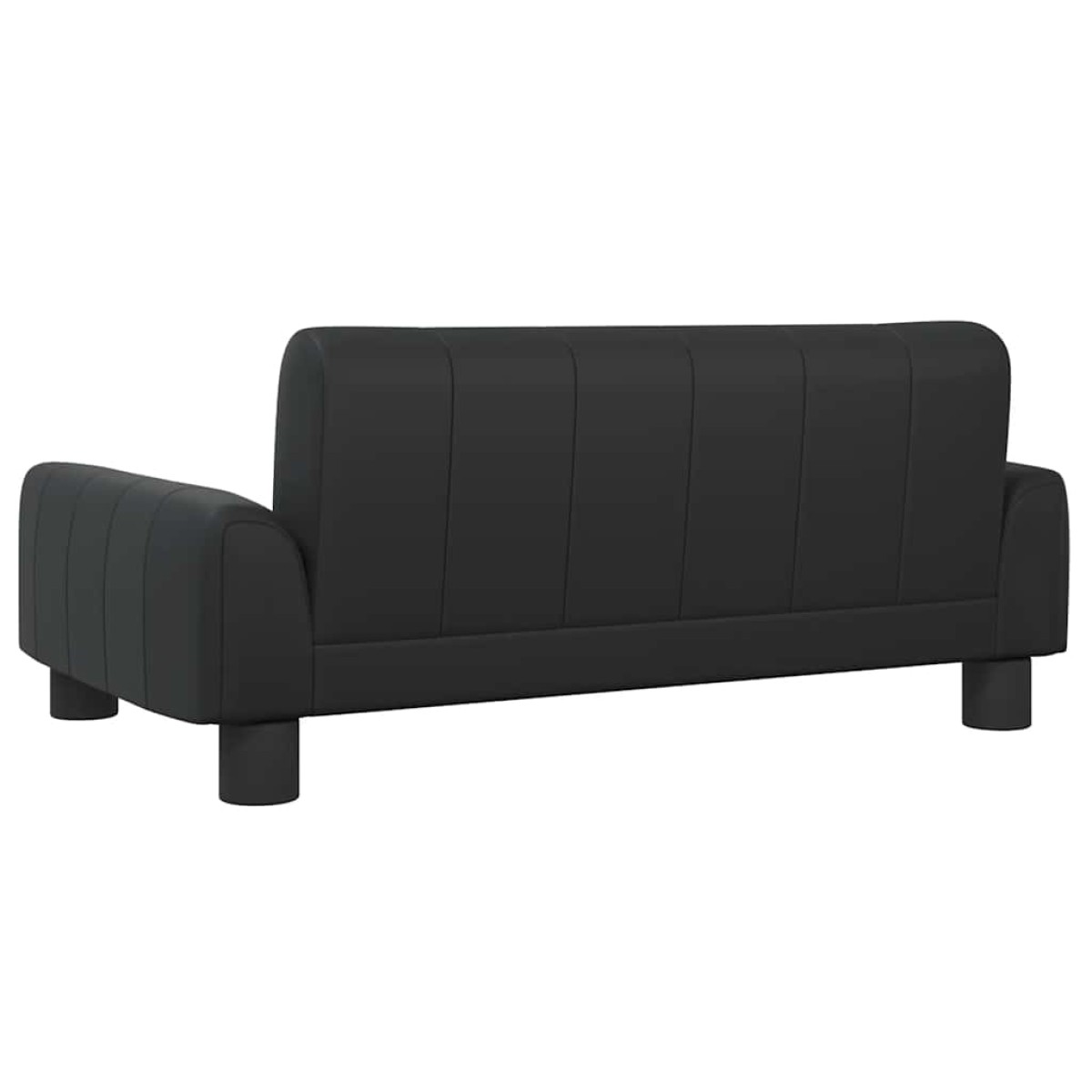 vidaXL Καναπές Παιδικός Μαύρος 70 x 45 x 30 εκ. από Συνθετικό Δέρμα