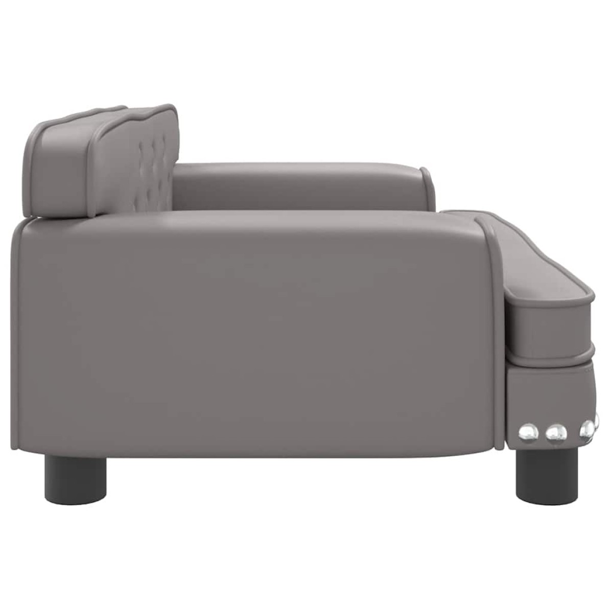 vidaXL Καναπές Παιδικός Γκρι 70 x 45 x 30 εκ. από Συνθετικό Δέρμα