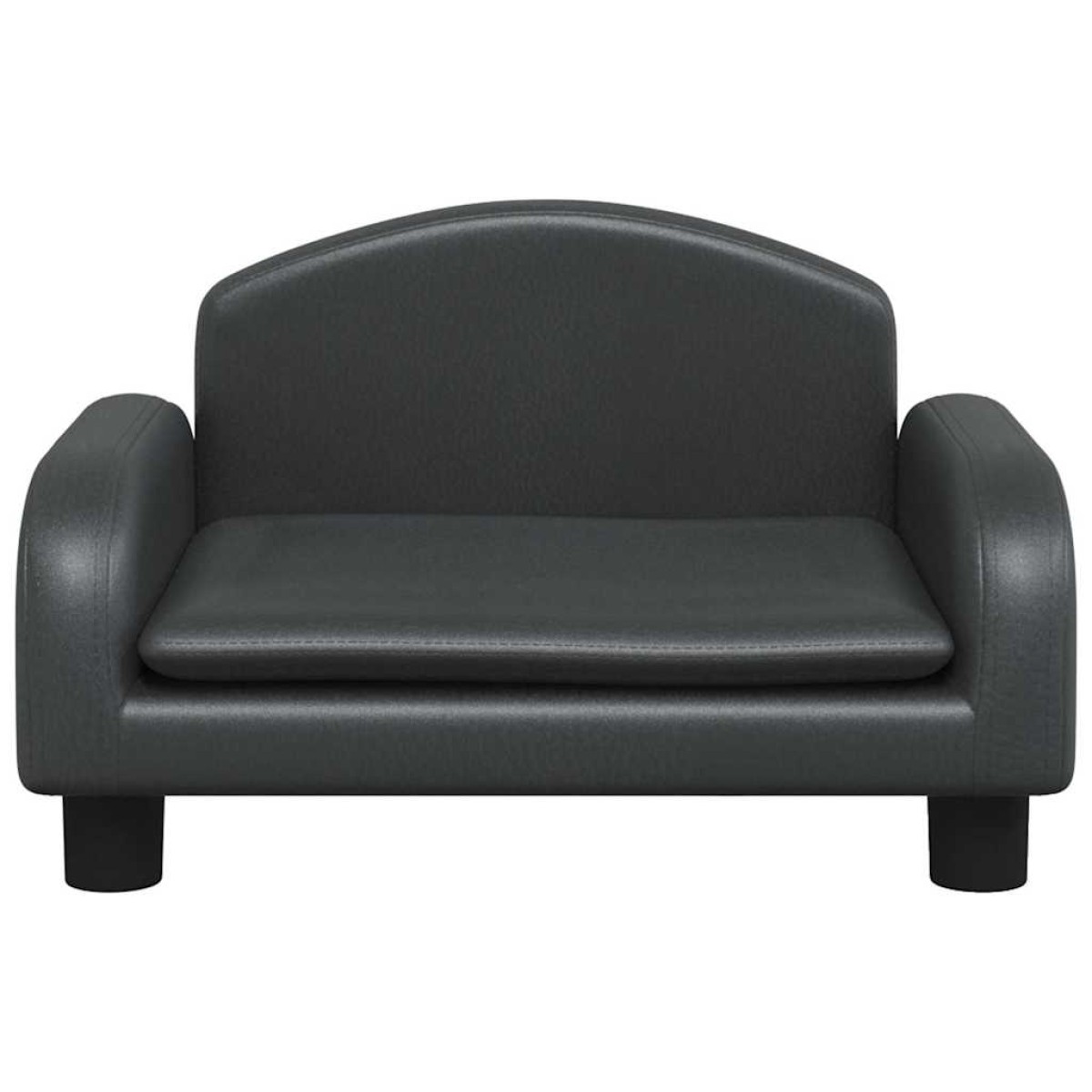 vidaXL Καναπές Παιδικός Μαύρος 50 x 40 x 30 εκ. από Συνθετικό Δέρμα