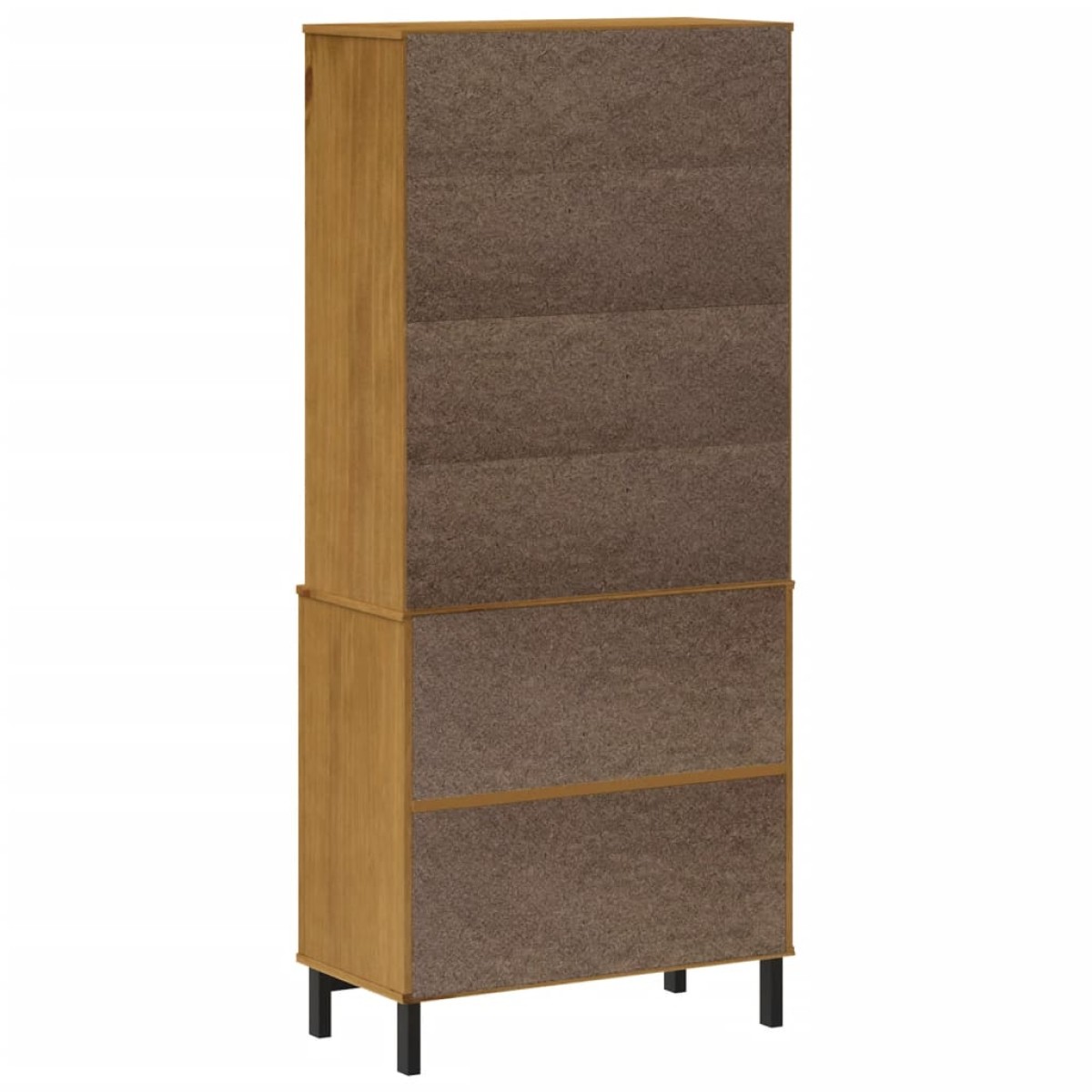 vidaXL Ντουλάπι με Γυάλινη Πόρτα FLAM 80x40x80εκ. από Μασίφ Ξύλο Πεύκο