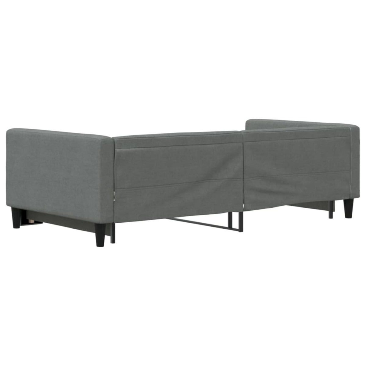 vidaXL Καναπές Κρεβάτι Συρόμενος Σκούρο Γκρι 100 x 200 εκ. Υφασμάτινος