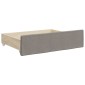 vidaXL Καναπές Κρεβάτι Συρόμενος Taupe 100x200εκ. Υφασμάτινος Συρτάρια