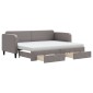 vidaXL Καναπές Κρεβάτι Συρόμενος Taupe 80x200 εκ. Υφασμάτινος Συρτάρια
