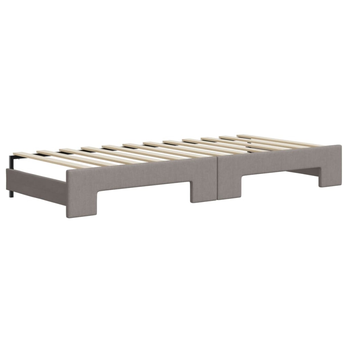 vidaXL Καναπές Κρεβάτι Συρόμενος Taupe 80x200 εκ. Υφασμάτινος Συρτάρια