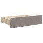 vidaXL Καναπές Κρεβάτι Συρόμενος Taupe 80x200 εκ. Υφασμάτινος Συρτάρια