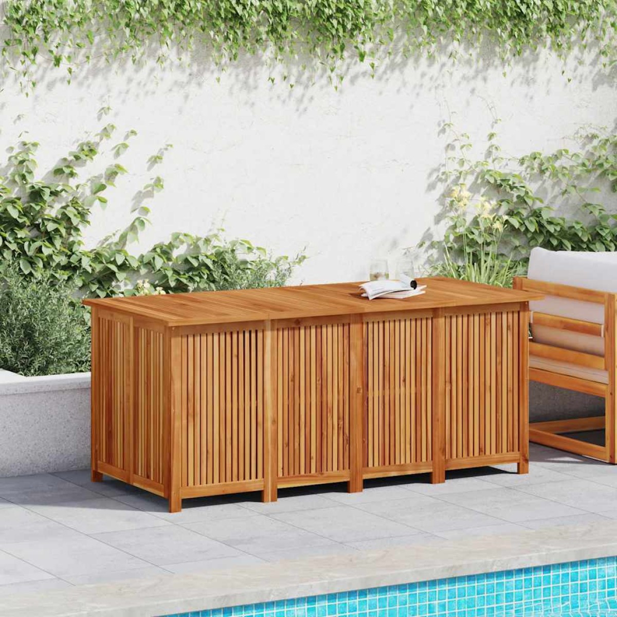 vidaXL Μπαούλο Αποθήκευσης Κήπου 175x80x75 εκ. από Μασίφ Ξύλο Ακακίας