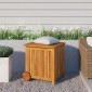 vidaXL Μπαούλο Αποθήκευσης Κήπου με Ρόδες 60x50x58 εκ. Μασίφ Ακακία