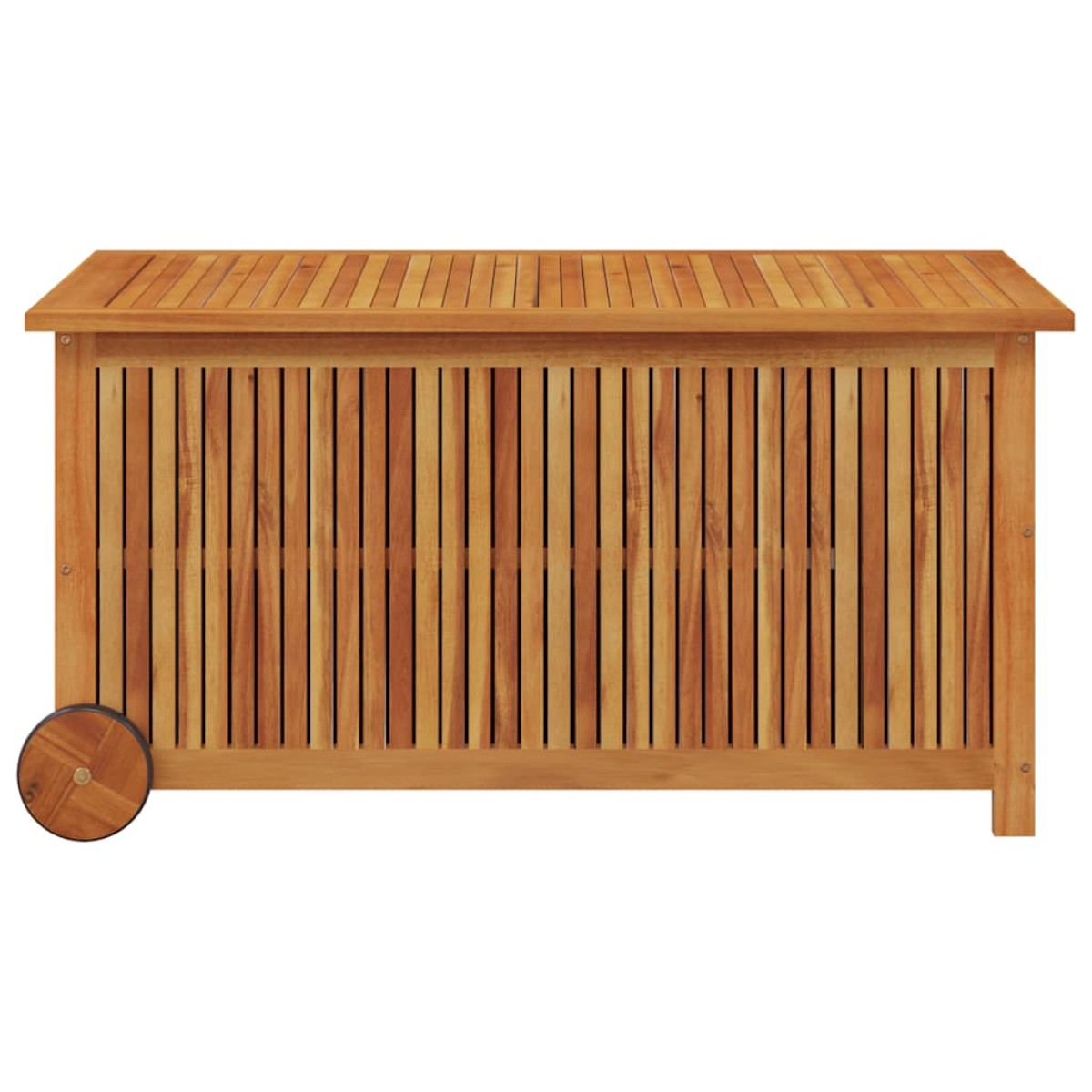 vidaXL Μπαούλο Αποθήκευσης Κήπου με Ρόδες 113x50x58 εκ. Μασίφ Ακακία