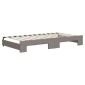 vidaXL Καναπές Κρεβάτι Συρόμενος Taupe 100x200εκ. Υφασμάτινος Συρτάρια