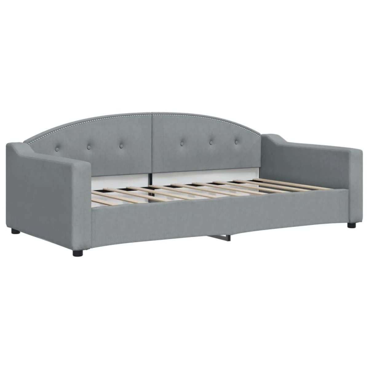 vidaXL Καναπές Κρεβάτι με Στρώμα Ανοιχτό Γκρι 90 x 200 εκ. Υφασμάτινο