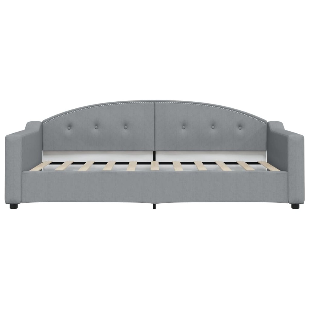 vidaXL Καναπές Κρεβάτι με Στρώμα Ανοιχτό Γκρι 90 x 200 εκ. Υφασμάτινο