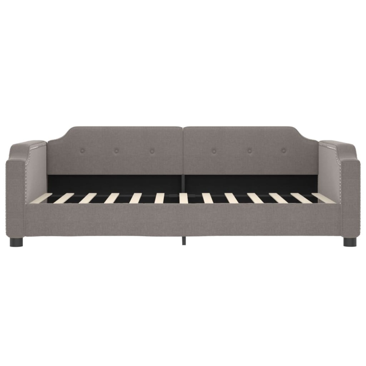 vidaXL Καναπές Κρεβάτι με Στρώμα Taupe 100 x 200 εκ. Υφασμάτινο