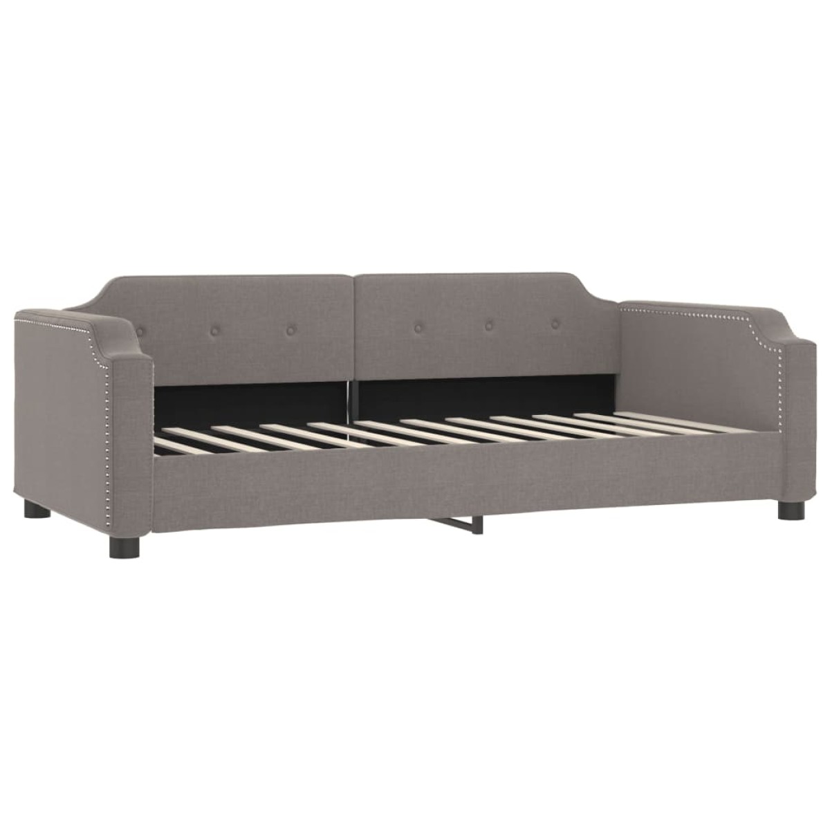 vidaXL Καναπές Κρεβάτι Συρόμενος Taupe 80x200 εκ. Υφασμάτινος Στρώματα